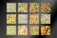 Colorful Fresh Fruit Seamless Pattern Product Image 2