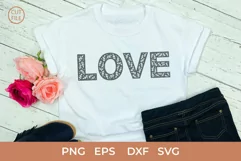 Love SVG, Floral Letter, Valentines Day SVG,Boho Letters SVG Product Image 1