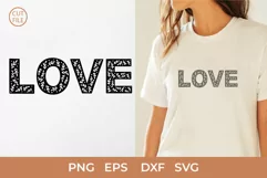 Love SVG, Floral Letter, Valentines Day SVG,Boho Letters SVG Product Image 2