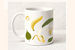 Banana Clipart Bundle | Minimalist Tropical Fruit Vector Set Product Image 5