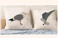 Seagull Clipart Set, Minimalist Coastal Birds Illustration. Product Image 6