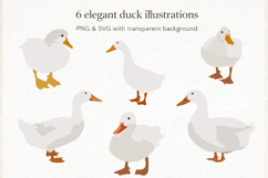 Goose Clipart Set, Minimalist Farm Birds Illustration Product Image 2