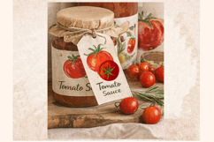 Tomato Clipart Set, Crayon Texture Vegetable Illustration Product Image 5