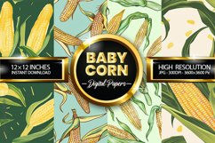 Baby Corn Digital Papers - 04 Variations Product Image 1