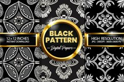 Black Pattern Digital Papers - 03 Variations Product Image 1