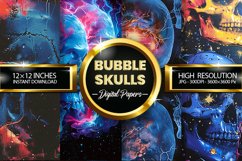 Bubble Skulls Digital Papers - 04 Variations Product Image 2