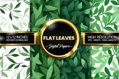 Flat Leaves Digital Papers - 04 variaions Product Image 1
