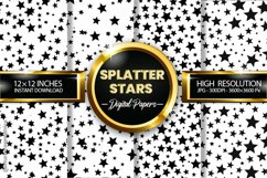 Splatter Stars Digital Papers - 04 Variations Product Image 1