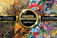 Chaotic Battlefield Digital Papers - 04 Variations Product Image 1