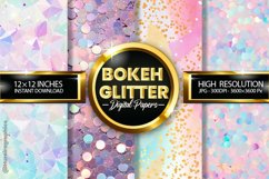 Bokeh Glitter Digital Papers - 04 Variations Product Image 1