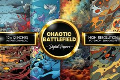 Chaotic Battlefield Digital Papers - 04 Variations Product Image 1