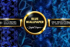 Blue Wallpaper Digital Papers - 04 Variations Product Image 1