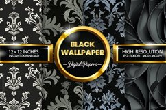 Black Wallpaper Digital Papers - 04 Variations Product Image 1