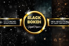 Black Bokeh Digital Papers - 04 Variations Product Image 1