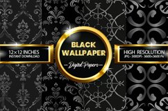 Black Wallpaper Digital Papers - 04 Variations Product Image 1