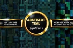 Abstract Teal Digital Papers - 04 Variations Product Image 1