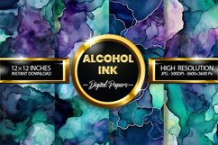 Alcohol Ink Digital Papers - 04 Variations Product Image 1