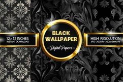 Black Wallpaper Digital Papers - 04 Variations Product Image 1