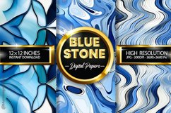 Blue Stone Digital Papers - 03 Variations Product Image 1