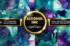 Alcohol Ink Digital Papers - 04 Variations Product Image 1