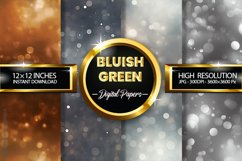 Bluish Green Digital Papers - 04 Variations Product Image 1