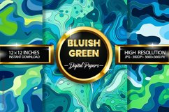 Bluish Green Digital Papers - 04 Variations Product Image 1