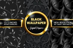 Black Wallpaper Digital Papers - 03 Variations Product Image 1