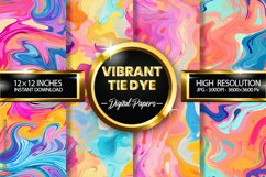 Vibrant Tie Dye Digital Papers - 04 Variations Product Image 1