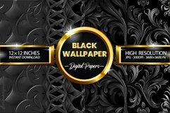 Black Wallpaper Digital Papers - 04 Variations Product Image 1