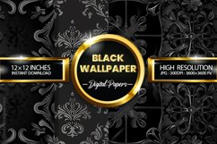 Black Wallpaper Digital Papers - 04 Variations Product Image 1