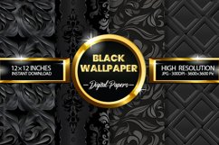 Black Wallpaper Digital Papers - 04 Variations Product Image 1