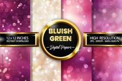 Bluish Green Digital Papers - 04 Variations Product Image 1