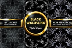Black Wallpaper Digital Papers - 03 Variations Product Image 1