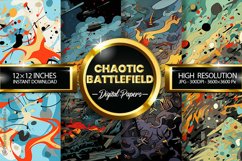 Chaotic Battlefield Digital Papers - 04 Variations Product Image 1