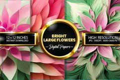 Bright Large Flowers Digital Papers - 03 Variations Product Image 2