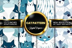 Cat Pattern Digital Papers - 04 Variations Product Image 2