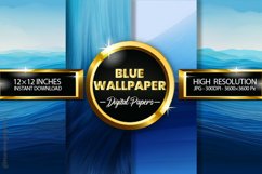 Blue Wallpaper Digital Papers - 04 Variations Product Image 1