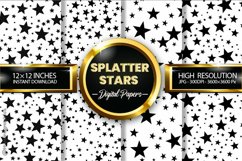 Splatter Stars Digital Papers - 04 Variations Product Image 1