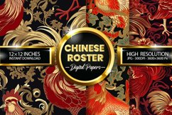 Chinese Roster Digital Papers - 04 Variations Product Image 1