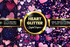 Heart Glitter Digital Papers -04 variation Product Image 1