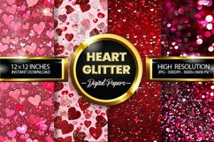 Heart Glitter Digital Papers -04 variation Product Image 2