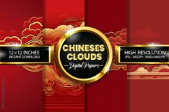 Chineses Clouds Digital Papers - 04 Variations Product Image 2
