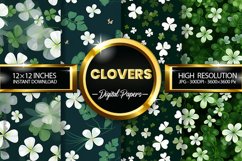 Clovers Digital Papers - 04 Variations Product Image 1