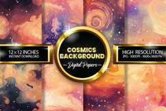 Cosmics Background Digital Papers - 04 Variations Product Image 1