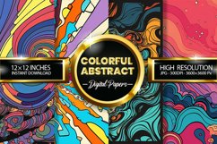Colorful Abstract Digital Papers - 04 Variations Product Image 1