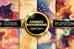 Cosmics Background Digital Papers - 04 Variations Product Image 1
