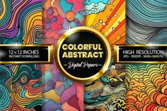 Colorful Abstract Digital Papers - 04 Variations Product Image 1