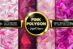 Pink Polygon Digital Papers - 04 variations Product Image 1