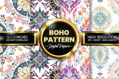 Boho Pattern Digital Papers - 04 Variations Product Image 1