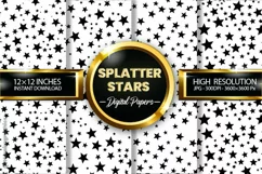 Splatter Stars Digital Papers - 04 Variations Product Image 1